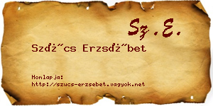 Szűcs Erzsébet névjegykártya